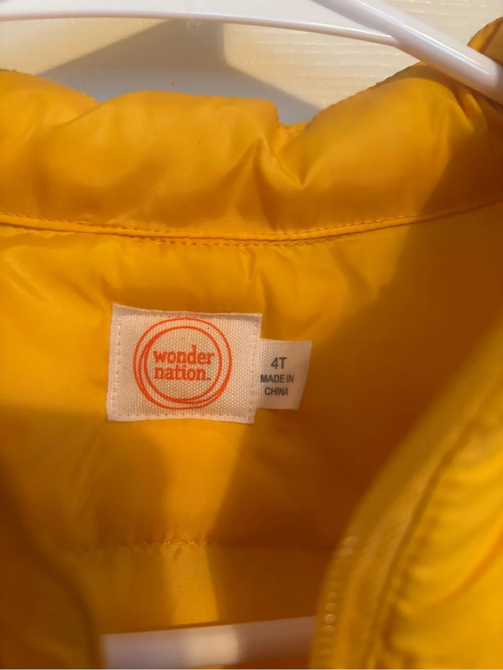 wonder nation Yellow Puffer Jacket